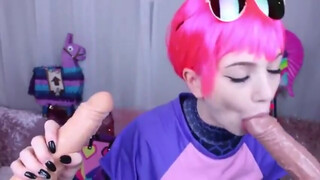 Fortnite jelmezes csaj szopja a műfaszokat