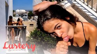 Spanyol amatőrök szenvedélyes erkély kalandja