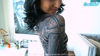 Forró webcam cosplay önmegélmeztetés lángoló vággyal