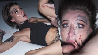 Throated - a szűz punci alig bírta a vad dugást