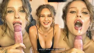 POV dugás: dögös csaj vadul élvezi a punci- és szájbaszást